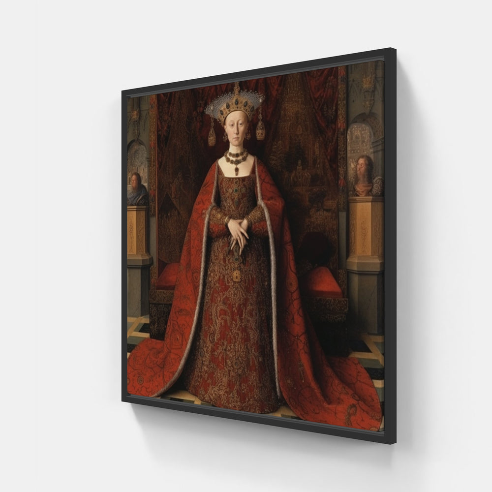 Van Eyck's Timeless Art-Canvas-artwall-20x20 cm-Black-Artwall