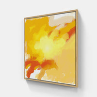 Yellow sunset glow-Canvas-artwall-20x20 cm-Wood-Artwall