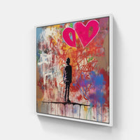 Heartbeat of Devotion-Canvas-artwall-20x20 cm-White-Artwall