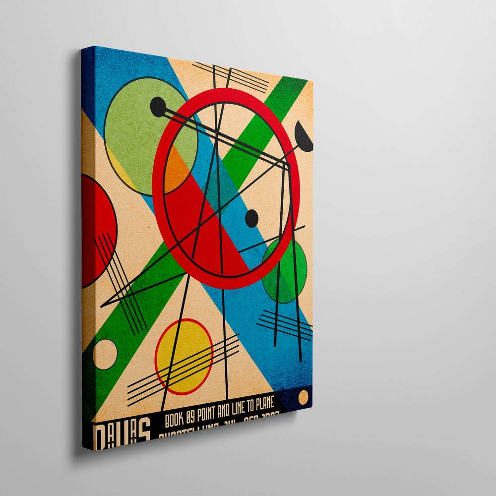 Le tableau accroché en situation dans un intérieur meublé.