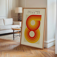 Le tableau accroché en situation dans un intérieur meublé.
