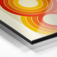 Gros plan du relief : la surépaisseur d'encre en lumière rasante sur aluminium Dibond.