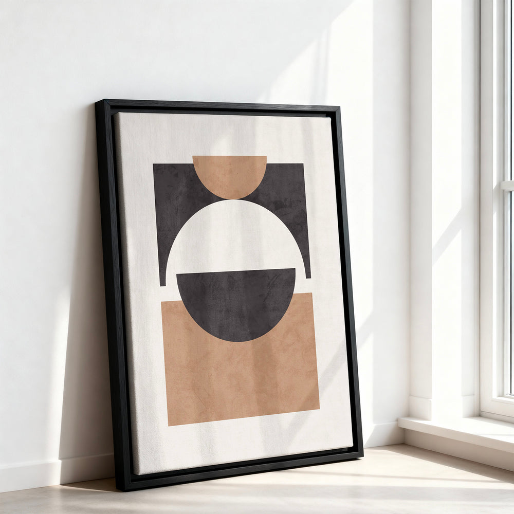 Le tableau accroché en situation dans un intérieur meublé.