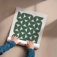 L'impression présentée en poster, sans encadrement, sur un mur neutre.