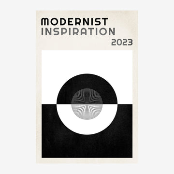Affiche géométrique noir et beige minimaliste