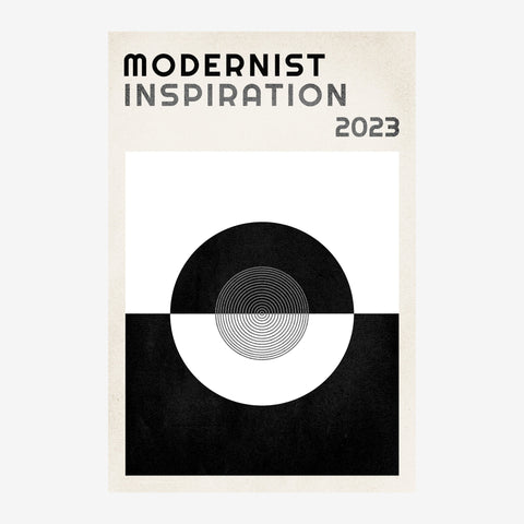 Affiche géométrique noir et beige minimaliste