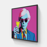 Vibrant Warhol Masterpiece-Canvas-artwall-20x20 cm-Black-Artwall