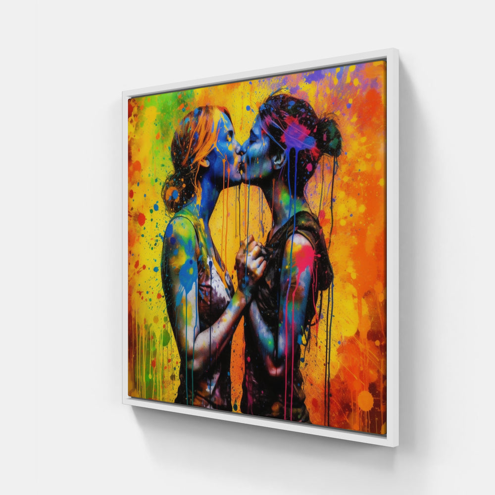 Eternal Harmony Devotion Kiss-Canvas-artwall-20x20 cm-White-Artwall