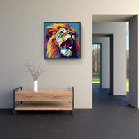 Lion roar thunder-Canvas-artwall-Artwall