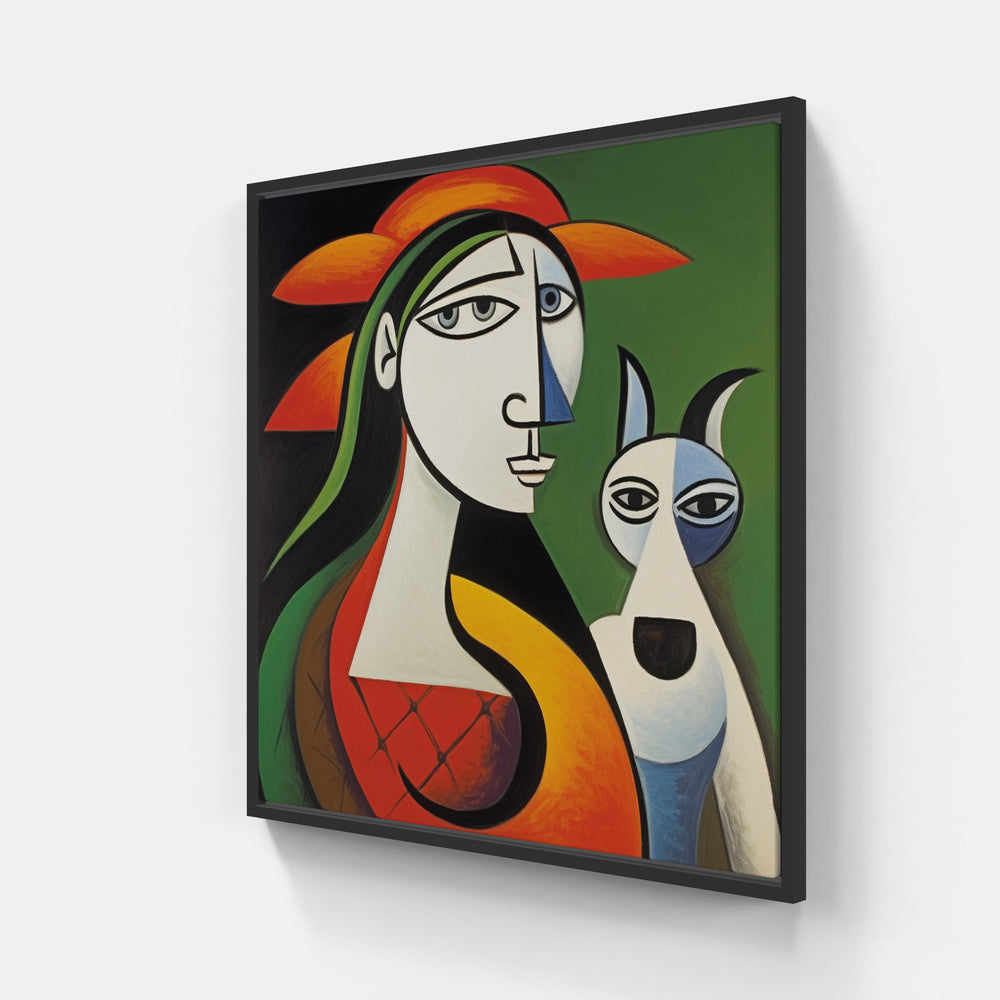Pablo's Artistic Revolution-Canvas-artwall-20x20 cm-Black-Artwall