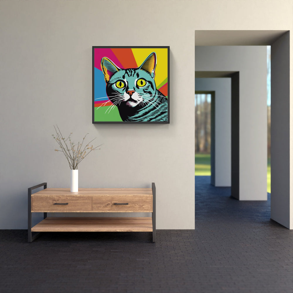 Cat Fuzz Softly-Canvas-artwall-Artwall