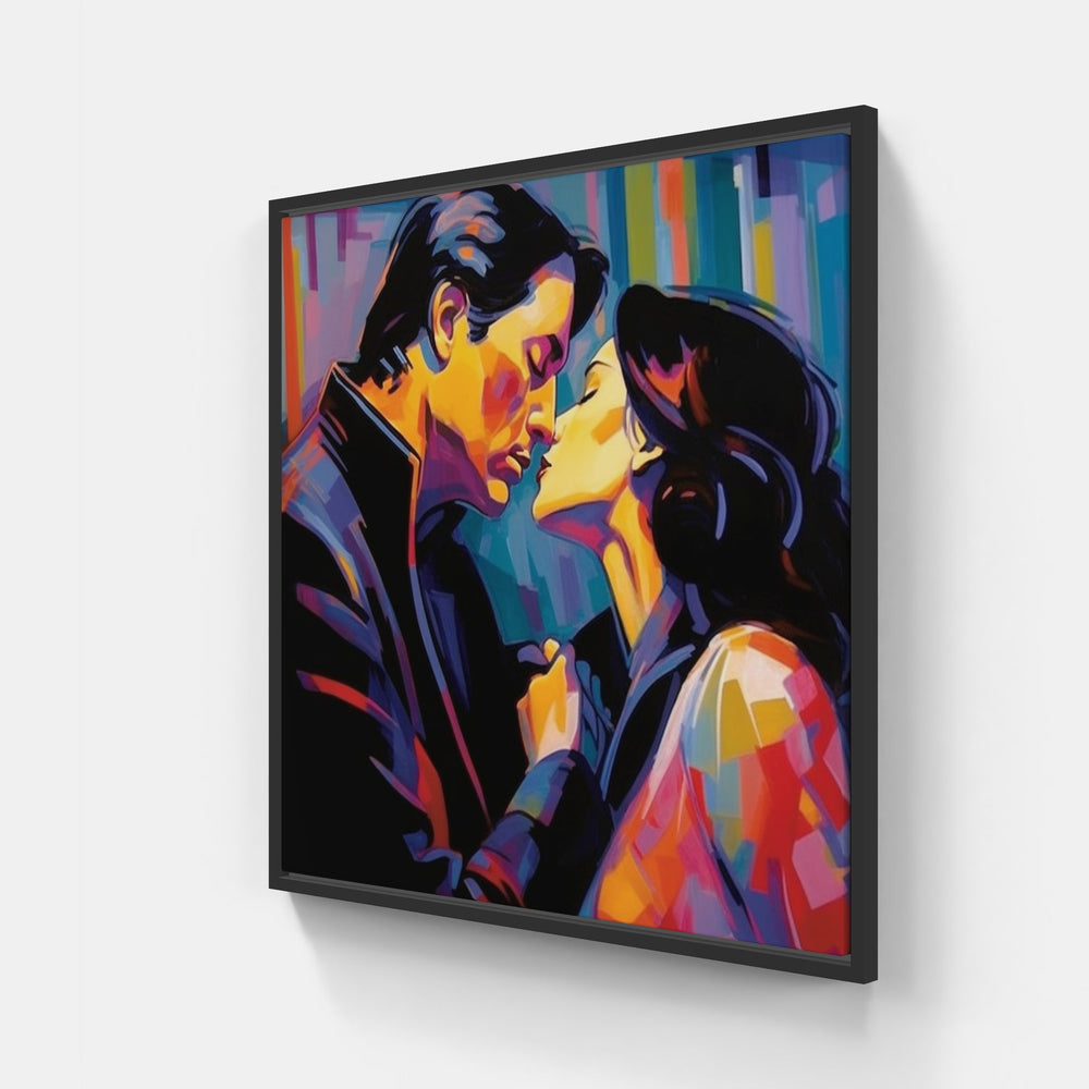 Amorous Affection Harmony-Canvas-artwall-20x20 cm-Black-Artwall