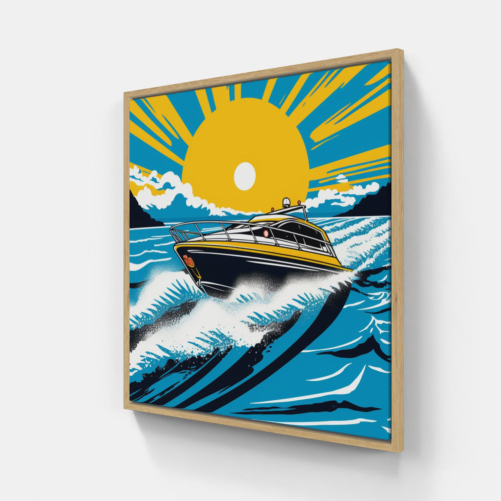 Coastal Serenade Elegant Yacht-Canvas-artwall-Artwall