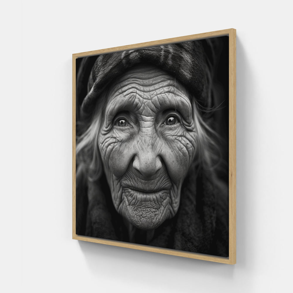 Wrinkled Smiles-Canvas-artwall-20x20 cm-Wood-Artwall