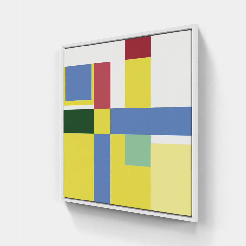 Mondrian Color Joy-Canvas-artwall-20x20 cm-White-Artwall