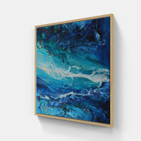 blue shining-Canvas-artwall-20x20 cm-Wood-Artwall