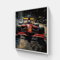 Racing Symphony Formula 1-Canvas-artwall-20x20 cm-White-Artwall