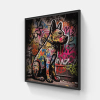 dog fur soft warm-Canvas-artwall-20x20 cm-Black-Artwall