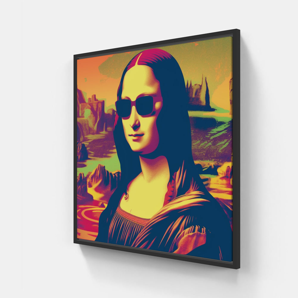 Mona Lisa Style-Canvas-artwall-20x20 cm-Black-Artwall
