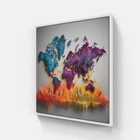 Luminous World Symphony-Canvas-artwall-20x20 cm-White-Artwall