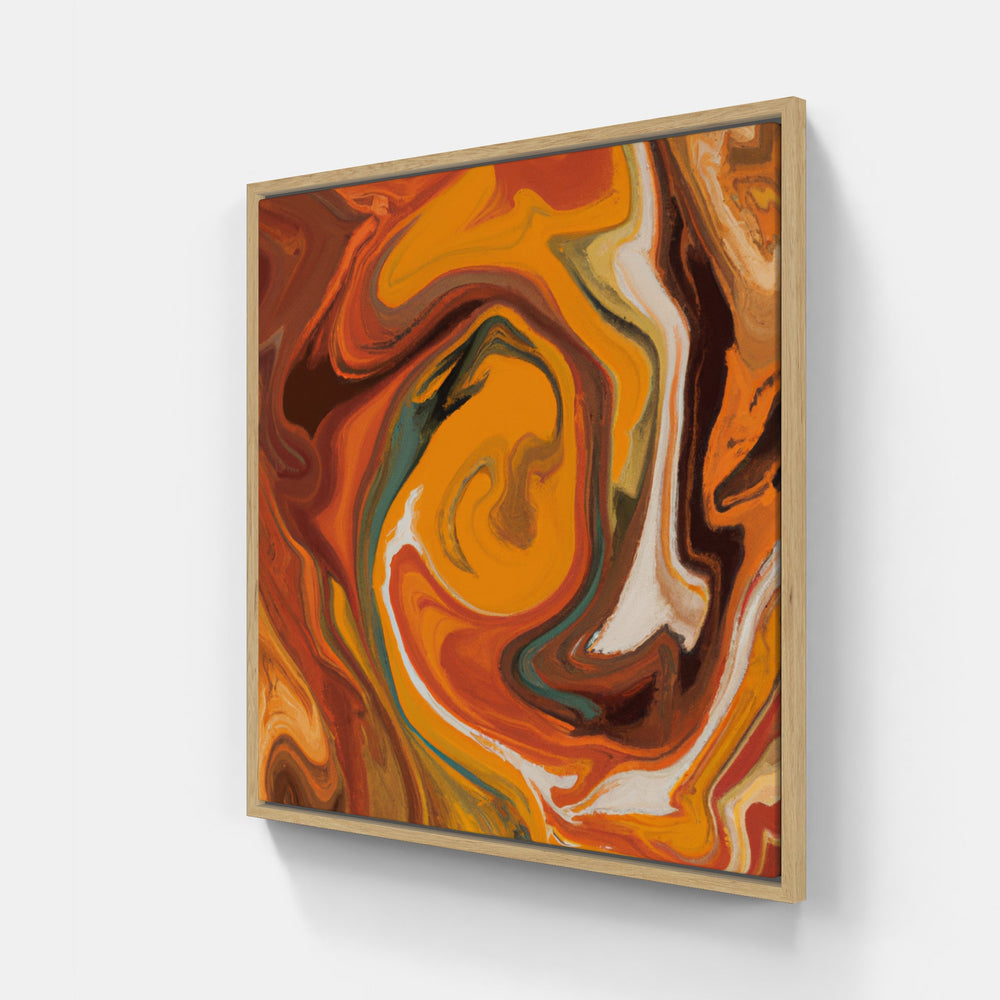 Orange blooms sweetly-Canvas-artwall-20x20 cm-Wood-Artwall