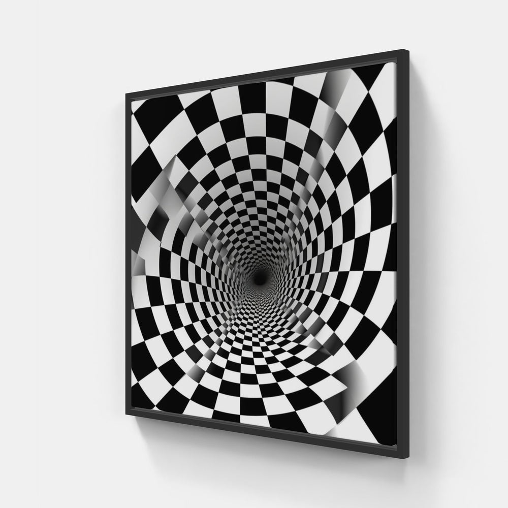 Reality's Illusory Veil-Canvas-artwall-20x20 cm-Black-Artwall