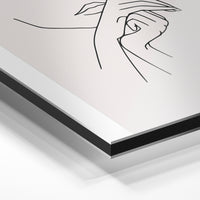 Gros plan du relief : la surépaisseur d'encre en lumière rasante sur aluminium Dibond.