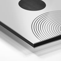 Gros plan du relief : la surépaisseur d'encre en lumière rasante sur aluminium Dibond.