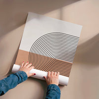 L'impression présentée en poster, sans encadrement, sur un mur neutre.