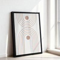 Le tableau accroché en situation dans un intérieur meublé.