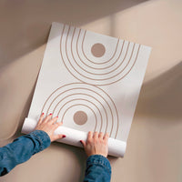 L'impression présentée en poster, sans encadrement, sur un mur neutre.