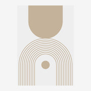 Arche minimaliste beige et blanc abstrait