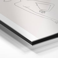 Gros plan du relief : la surépaisseur d'encre en lumière rasante sur aluminium Dibond.