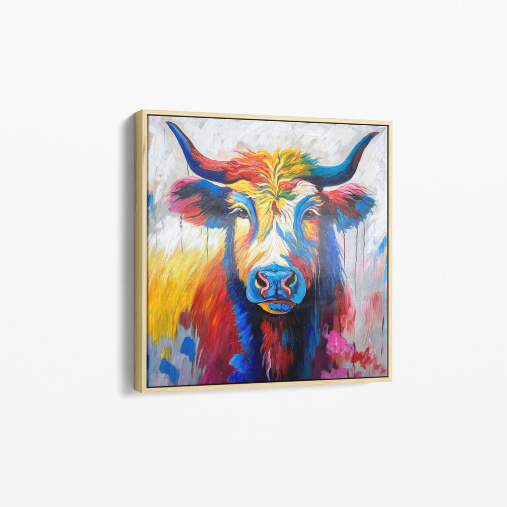 Cow Face Illustration Abstract Painting