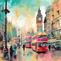 London Whimsical Street Mosaics-Canvas-artwall-Artwall