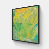 Green sprouts laugh-Canvas-artwall-20x20 cm-Black-Artwall