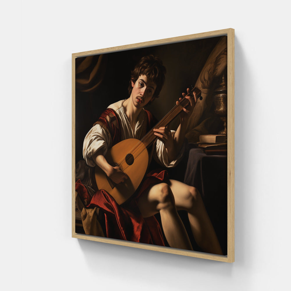 Caravaggio's Serene Silence-Canvas-artwall-20x20 cm-Wood-Artwall