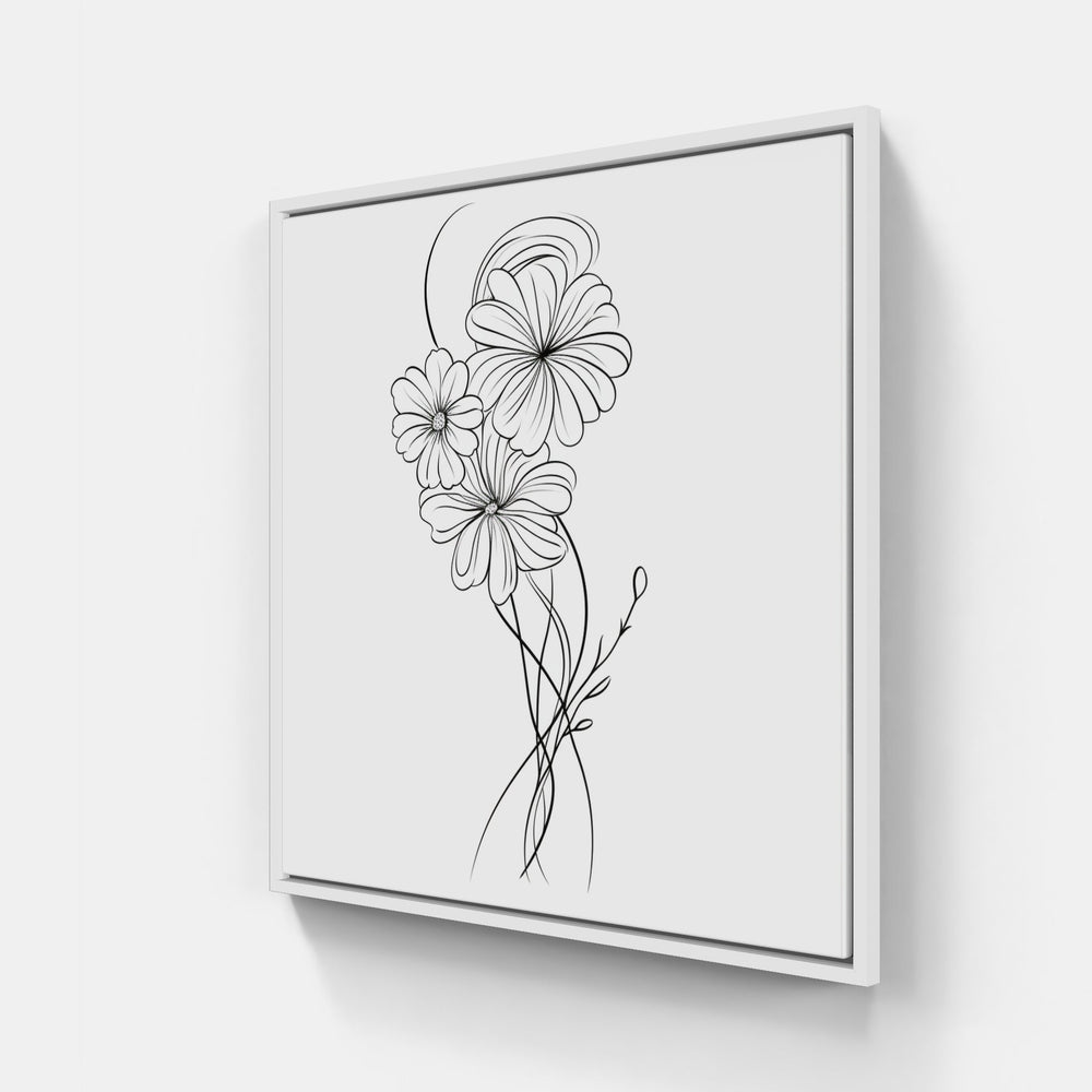 Enchanted Line-Canvas-artwall-20x20 cm-White-Artwall