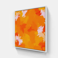 Orange sun rays-Canvas-artwall-20x20 cm-White-Artwall