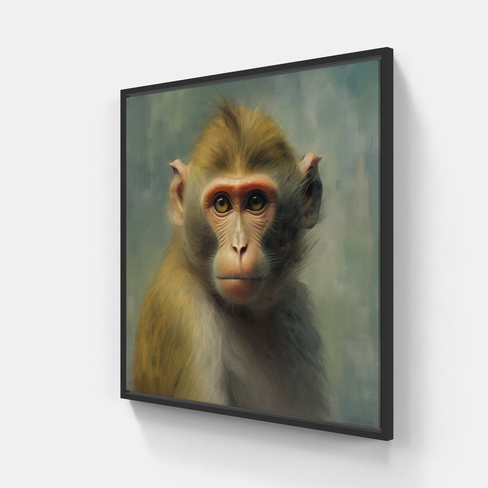 Charming Monkey Art-Canvas-artwall-20x20 cm-Black-Artwall