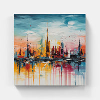 Energetic Skyline Glow-Canvas-artwall-Artwall