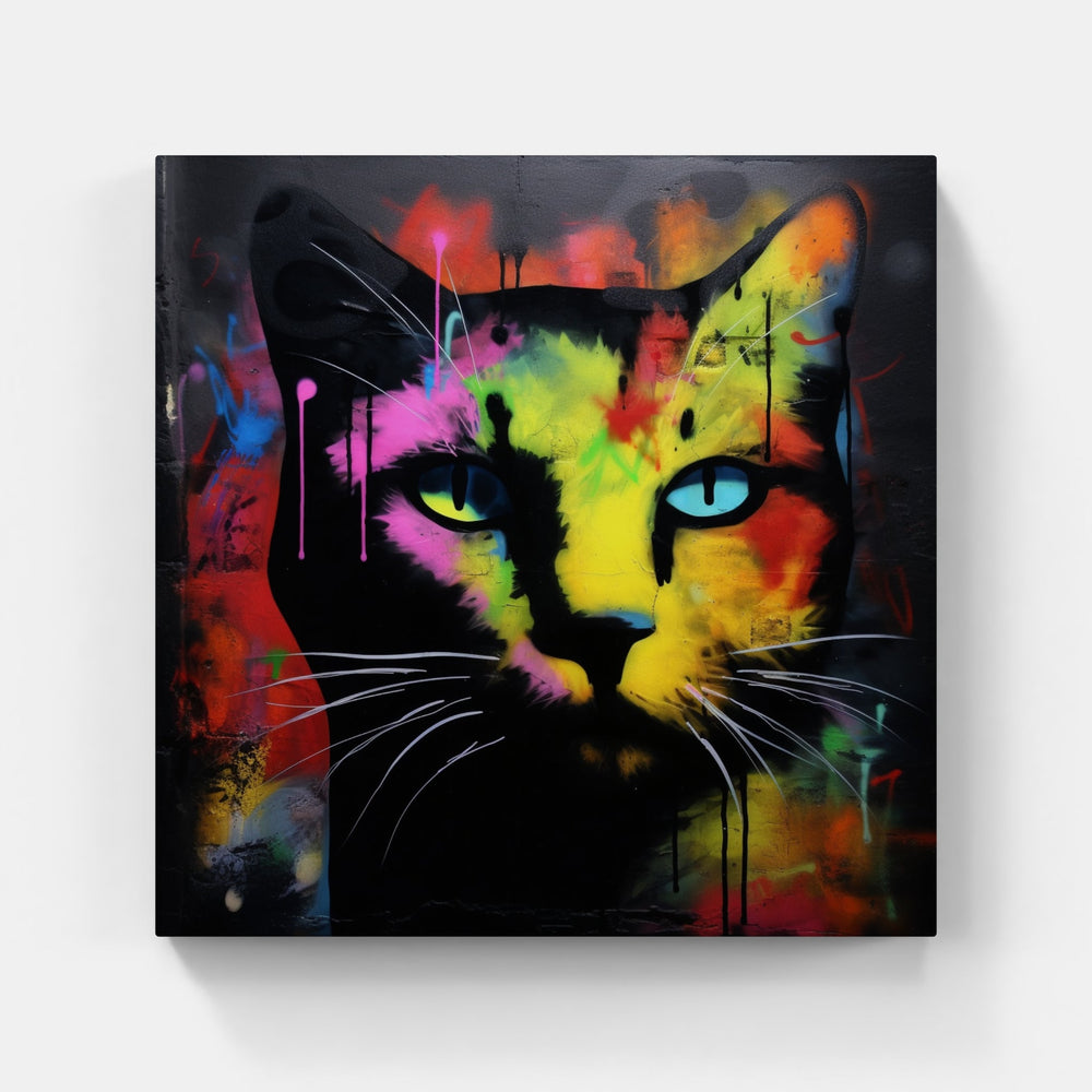 Cat purr bliss-Canvas-artwall-Artwall