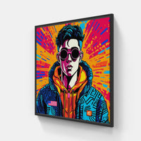 Colorful Streetwear Twist-Canvas-artwall-20x20 cm-Black-Artwall