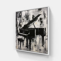 Resonant Piano Notes-Canvas-artwall-20x20 cm-White-Artwall