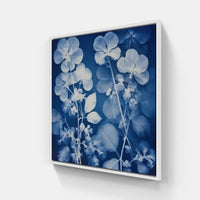 Evocative Cyanotype Odyssey-Canvas-artwall-20x20 cm-White-Artwall