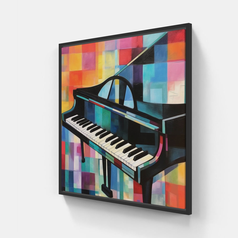 Timeless Piano Beauty-Canvas-artwall-20x20 cm-Black-Artwall