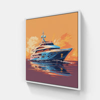 Majestic Ocean Voyage Boat-Canvas-artwall-20x20 cm-White-Artwall