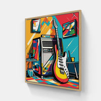 Harmonious Guitar Dreams-Canvas-artwall-20x20 cm-White-Artwall