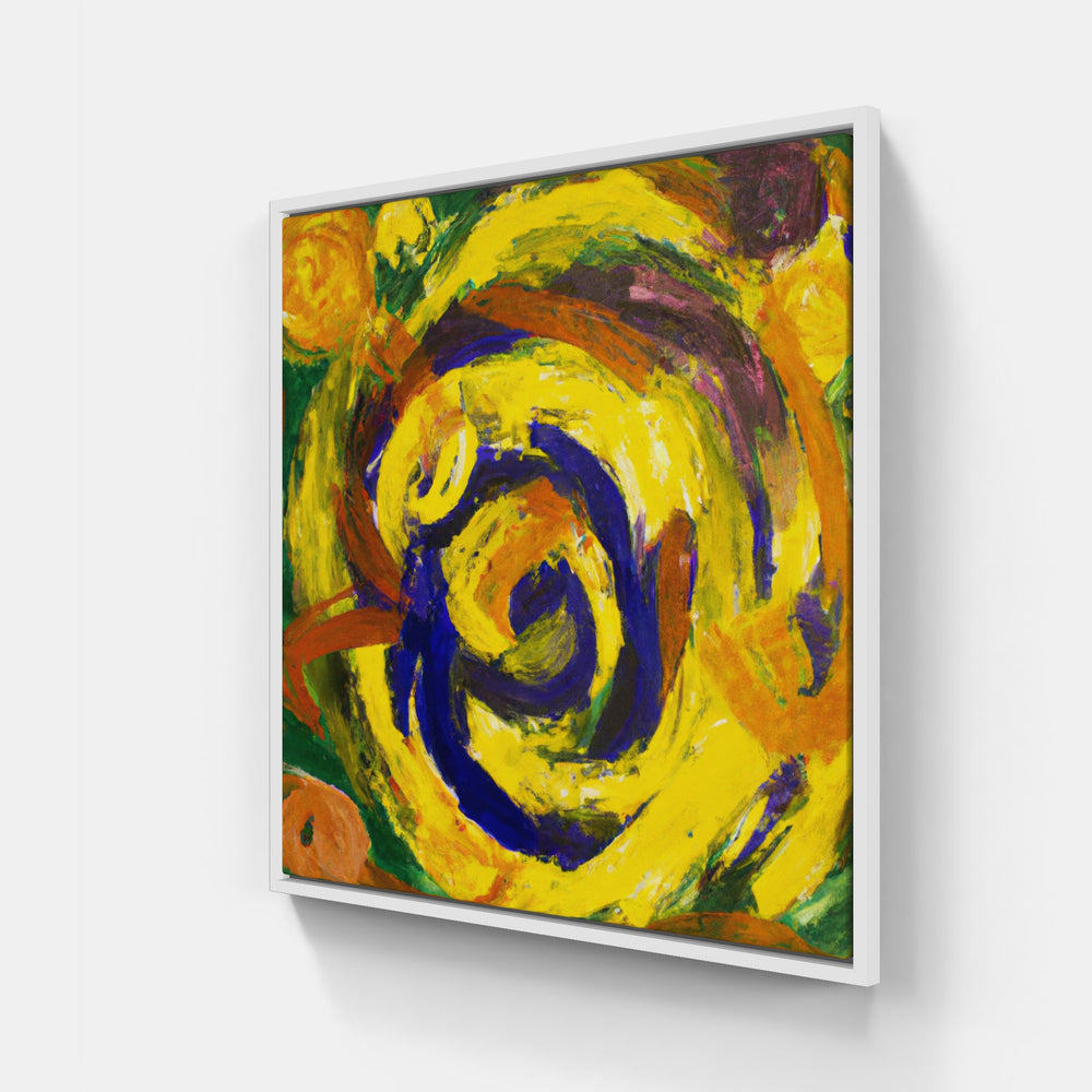 Yellow love shines-Canvas-artwall-20x20 cm-White-Artwall