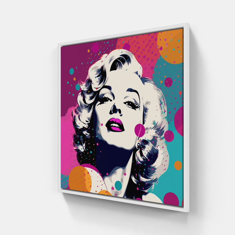 Marilyn Monroe Star-Canvas-artwall-20x20 cm-White-Artwall